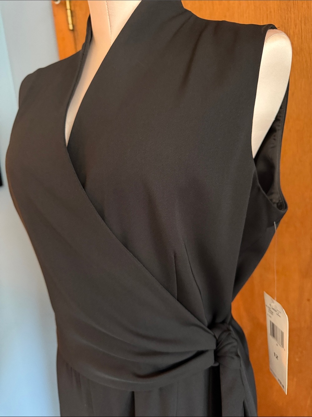 Vintage - Jones New York Black Classic Ankle Length Wrap Dress - Picture 2 of 9